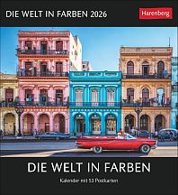 Die Welt in Farben Postkartenkalender